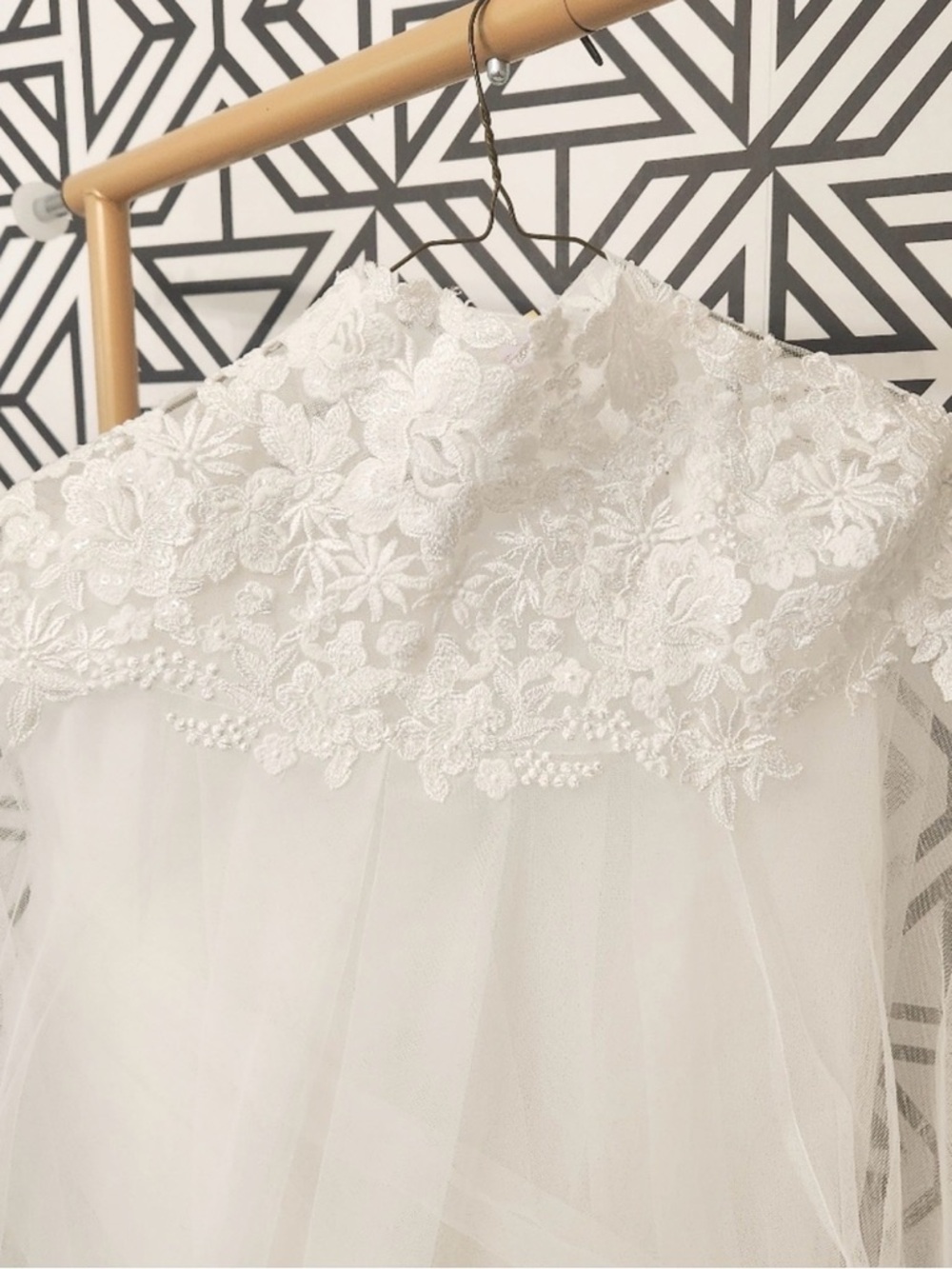 Bhldn Rare Elegant Ivory Bridal Cape - Picture 7 of 11